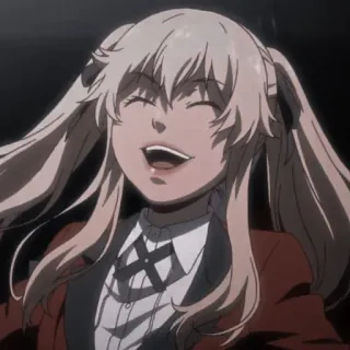 🍋 Mary Saotome Kakegurui Anime, Kakegurui, Mary Saotome, Juegos de azar, Pelo rubio, Dibujos animados, Personaje, Sonrisa whatsapp sticker