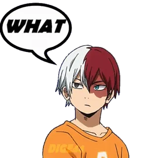 ❔ Shoto Todoroki My Hero Academia WHAT Anime, Shoto Todoroki, My Hero Academia, MHA, Was telegram sticker