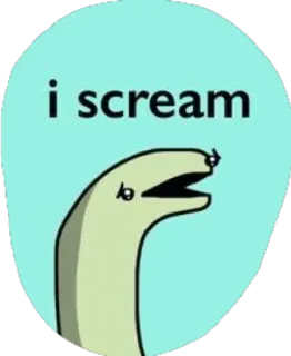 😱 i scream Schrei, Cartoon, Lustig, Ausdruck, Humor whatsapp sticker