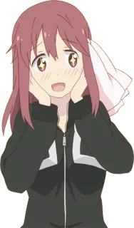 🤩 Anime, Garota, Toalha, Suor, Desenho animado, Personagem telegram sticker
