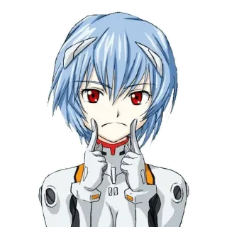 🔷 Rei Ayanami Neon Genesis Evangelion Anime, Rei Ayanami, Evangelion, Personaggio telegram sticker