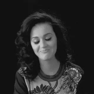 ✨ Katy Perry 女人, 歌手, 名人, 黑白, 肖像 whatsapp sticker