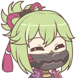 😶 anime, cute, character, mascot, sticker whatsapp sticker
