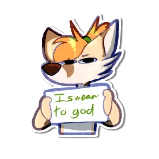 😤 I swear to god Cartoon, Tier, Fluchen, Gott, Ausdruck, Figur telegram sticker