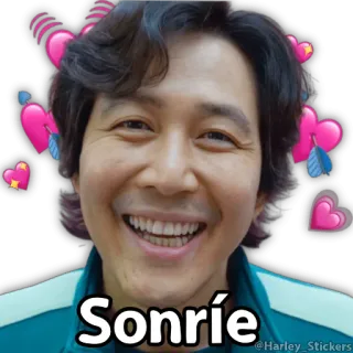 😀 Sonríe smile, smiling, happy, hearts telegram sticker