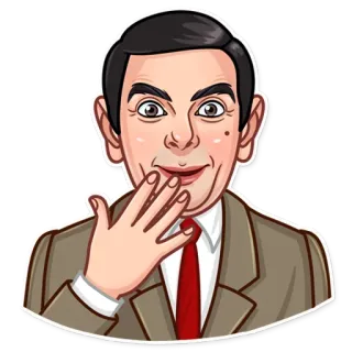 🤭 Mr. Bean Mr.ビーン, コメディ, イギリス, テレビ番組, 面白い, キャラクター, ローワン・アトキンソン telegram sticker