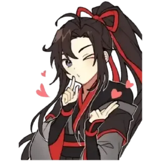 😍 anime, manga, cute, wink, heart telegram sticker