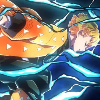 ⚡️ Zenitsu Agatsuma Demon Slayer Anime, Demon Slayer, Zenitsu, Relâmpago, Personagem, Animação japonesa telegram sticker