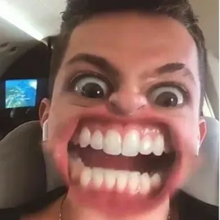 ✨ lustiges Gesicht, Filter, übertrieben, Porträt, albern, doof whatsapp sticker