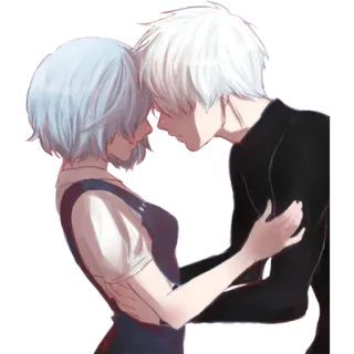 💑 аниме, пара, любовь, искусство, нежность telegram sticker