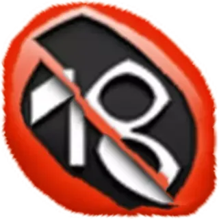 🔞 18 Restriction d'âge, Interdit, Adultes seulement, Classification d'âge telegram sticker