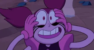 😱 Spinel Steven Universe cartoon, animated, expression, character, Spinel, Steven Universe whatsapp sticker