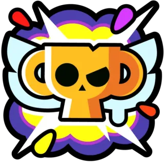 🏆 ถ้วยรางวัล, หัวกะโหลก, ไอคอน, การ์ตูน, ทอง telegram sticker