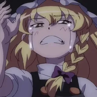 😩 плачет, грустный, аниме, персонаж, слезы, эмоциональный, девушка telegram sticker