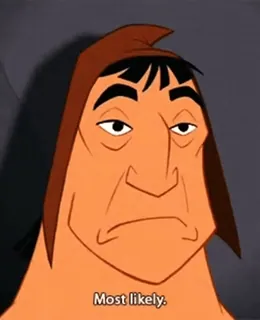 😒 Pacha The Emperor's New Groove Most likely. disney, dessin animé, personnage, pacha, expression, animation telegram sticker