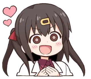 😍 Anime, Imut, Hati, Senang, Kartun telegram sticker