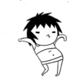 😁 cartone animato, ballo, personaggio, carino, animazione telegram sticker