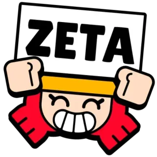 🔥 ZETA Kreskówka, Naklejka, Gaming, Postać, Zeta telegram sticker