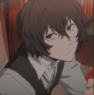 🥂 Osamu Dazai Bungou Stray Dogs Anime, Osamu Dazai, Bungou Stray Dogs, Charakter, Porträt whatsapp sticker