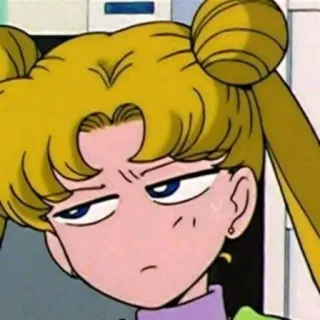 🌈 Sailor Moon anime, manga, cartoon, funny, expression, sailor moon, tired telegram sticker
