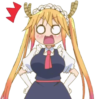 😧 Tohru Miss Kobayashi's Dragon Maid アニメ, メイド, ドラゴン, トール, 小林さんちのメイドラゴン telegram sticker