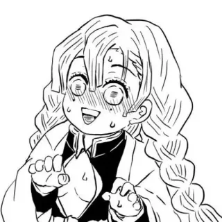 🍡 Mitsuri Kanroji Demon Slayer Anime, Manga, Demon Slayer, Mitsuri Kanroji, Chibi whatsapp sticker
