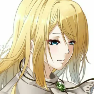 😢 Violet Evergarden anime, girl, blonde, sad, Violet Evergarden telegram sticker