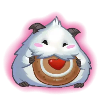 😸 Poro League of Legends Poro, League of Legends, Videogioco, Carino, Cuore, Biscotto telegram sticker