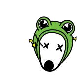 Frog Hat #3375 @sticker_bot telegram stickers