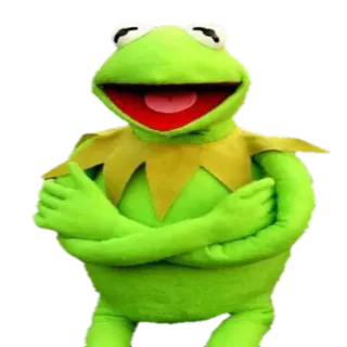 😄 Kermit kermit, muppets, grenouille, dessin animé, marionnette, vert telegram sticker