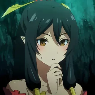 🌙 Anime, Mädchen, Charakter, Elf, Cartoon, Frau whatsapp sticker
