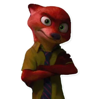 ☹ Nick Wilde Zootopia zorro, dibujos animados, Zootopia, personaje, Nick Wilde telegram sticker