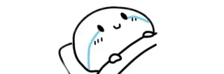 🩸 sad, crying, cute, emoji, emotional whatsapp sticker