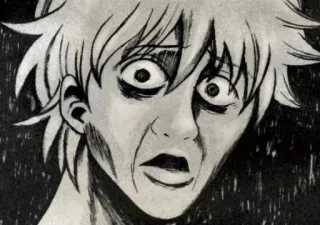 🔷 shocked, anime, scared, horror, expression telegram sticker