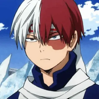 🥢 Shoto Todoroki My Hero Academia Anime, Shoto Todoroki, My Hero Academia, Postać, Manga, Bohater telegram sticker