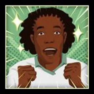 🤩 happy, excited, person, celebrating, success, cartoon telegram sticker