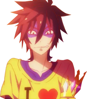 😨 Sora No Game No Life I Anime, Sora, No Game No Life, Personaje, Ilustración whatsapp sticker