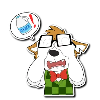🔥 BLEACH decolorado, desgastado, dibujos animados, advertencia, meme telegram sticker