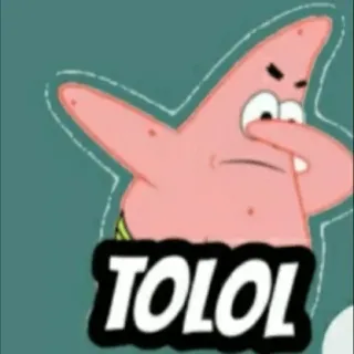 😀 Patrick Star SpongeBob SquarePants TOLOL patrick star, tolol, spongebob, kartun, lucu, meme telegram sticker