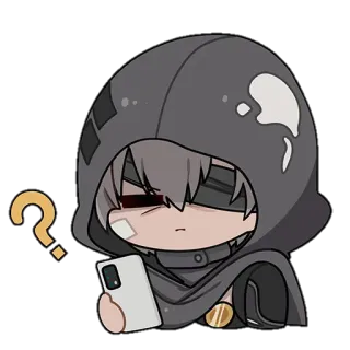 ❔ アニメ, 質問, キャラクター, モバイル, フード telegram sticker