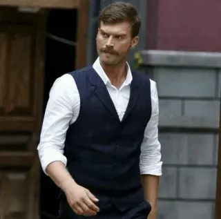 💱 homme, gilet, portrait, sérieux, adulte, homme telegram sticker