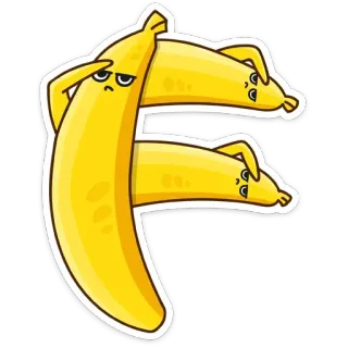 🤦‍♂️ Banane, Obst, Cartoon, lustig, Gruß telegram sticker