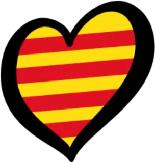 🇪🇸 serce, czerwony, żółty, paski, miłość telegram sticker