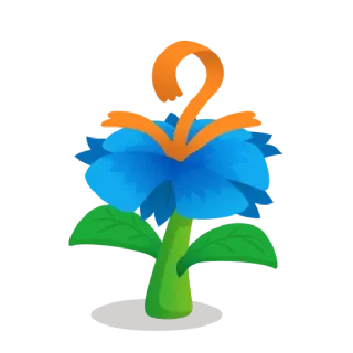 🌺 bloem, blauw, plant, natuur telegram sticker