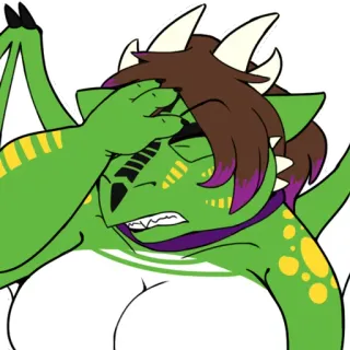 ⛔️ dragon, anthropomorphic, fantasy creature, cartoon telegram sticker
