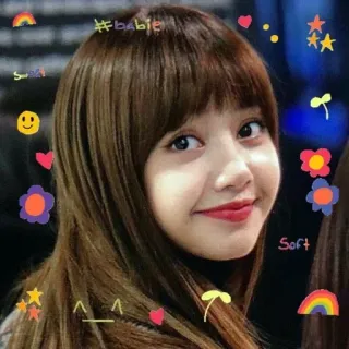 💖 Lisa babie Soft kpop, piosenkarz, idol, słodki, blackpink telegram sticker