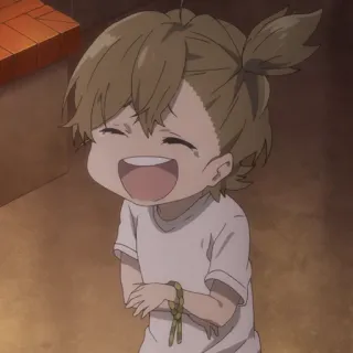 🍬 аниме, ребенок, улыбается, счастливый, мальчик, мультфильм telegram sticker