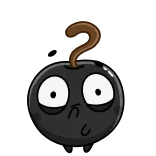 😳 폭탄, 만화, 폭발물, 둥근, 도화선 telegram sticker