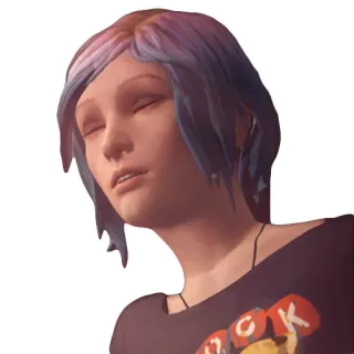 😑 Chloe Price Life is Strange chloe, life is strange, capelli blu, videogioco, adolescente telegram sticker