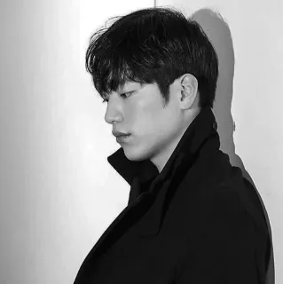 🕸 man, portrait, black and white, profile, person, model telegram sticker